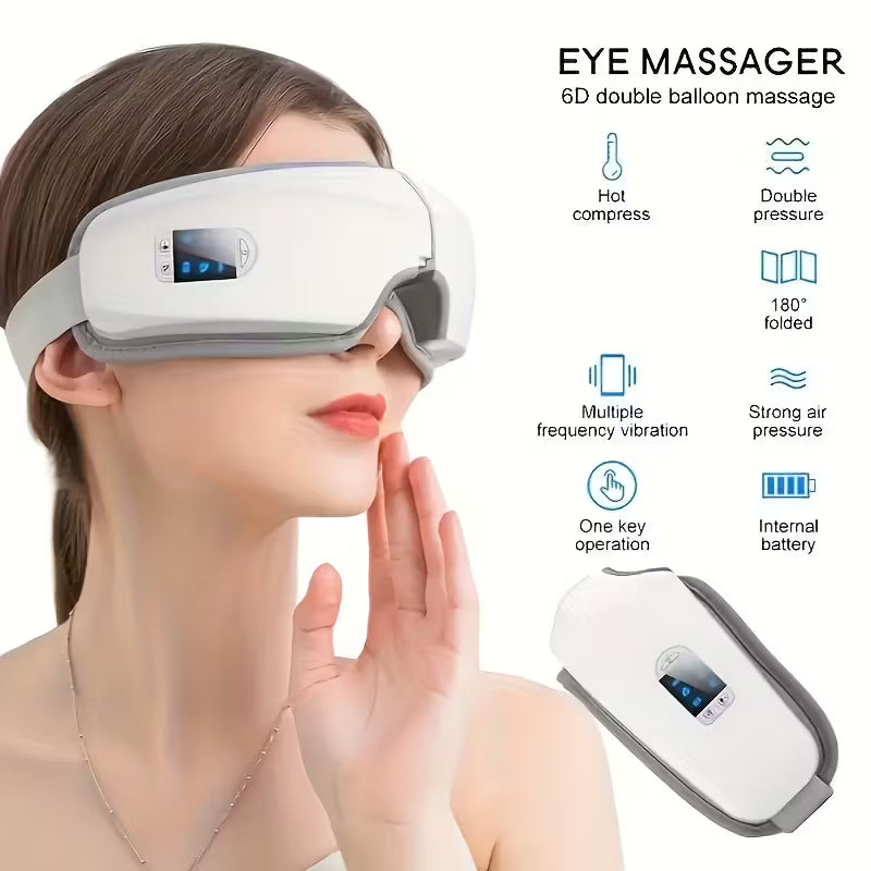 Smart Eye Massager – Heat, Vibration & Bluetooth Music Therapy