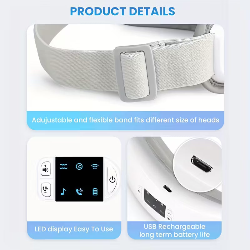Smart Eye Massager – Heat, Vibration & Bluetooth Music Therapy