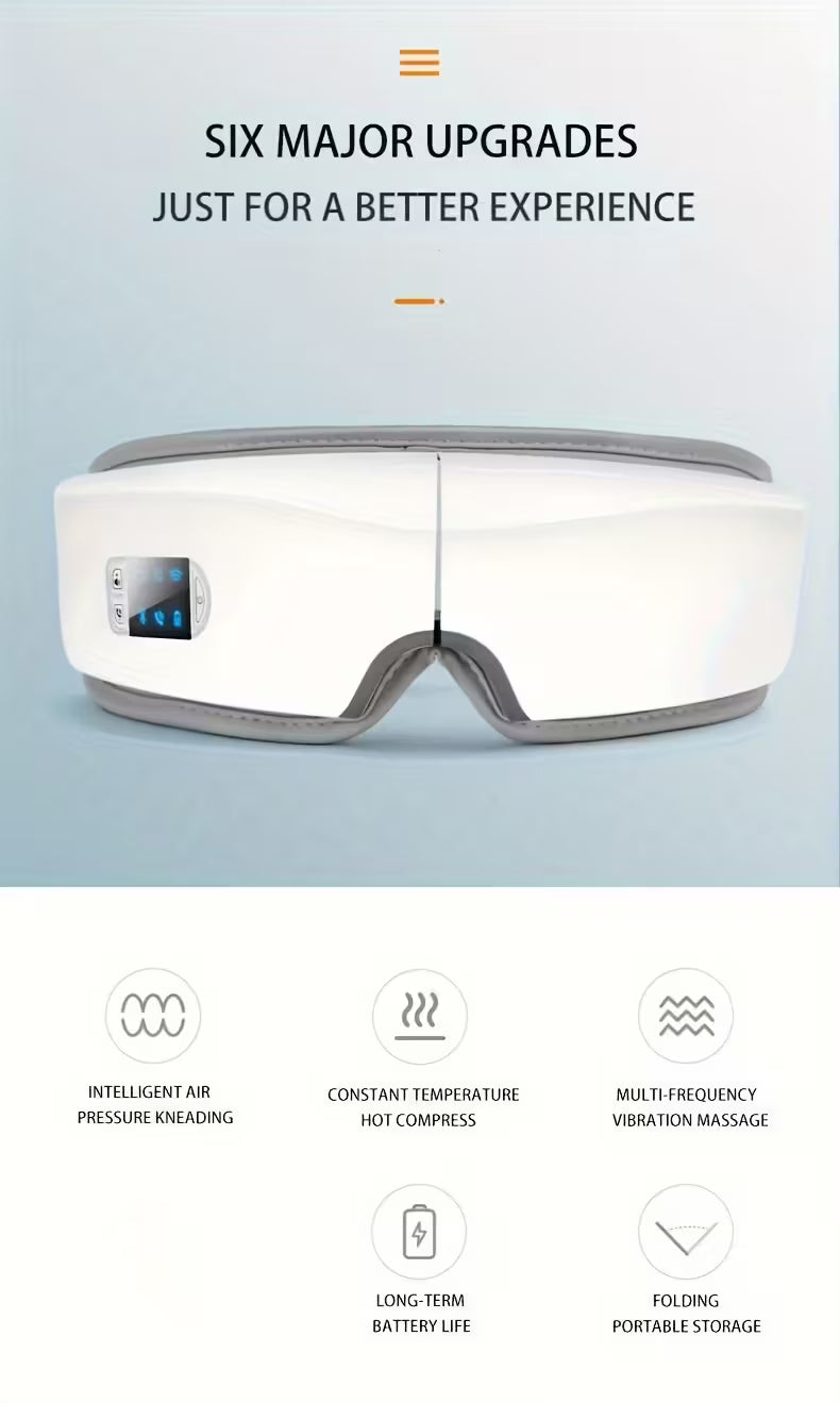 Smart Eye Massager – Heat, Vibration & Bluetooth Music Therapy